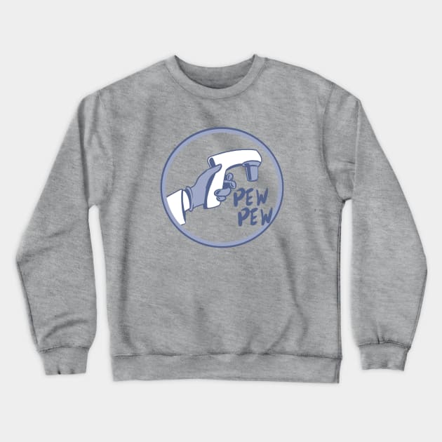 Biology Pipette Gun Crewneck Sweatshirt by ScienceCatIncognito